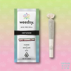 Watermelon 500MG THC Cannabis Flower Mini Pre-Roll by Weedsy